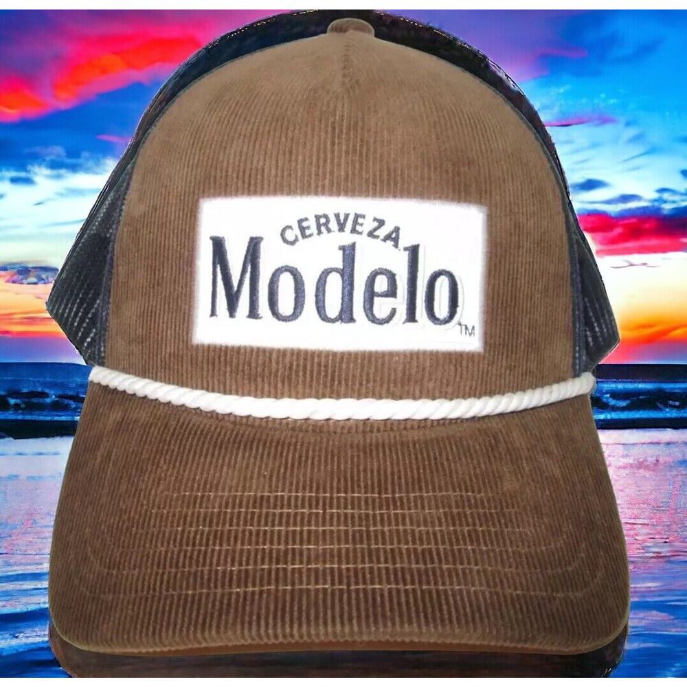 Modelo Cerveza Corduroy Mesh Snapback Trucker Hat Cap New Fast Shipping